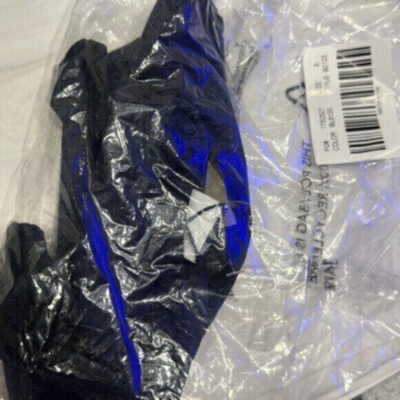 NWT J.Crew Women's Blue Curved Waist Cheeky Bikini Bottom Size Small - Picture 7 of 8